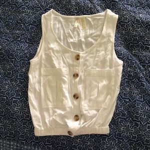 button up tank top